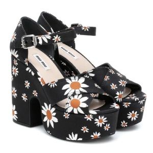 Miu Miu Daisy Wedges US size 9